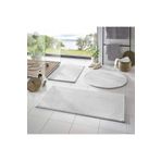 ALgorand Home 3'lü Banyo Halısı Peluş Post Halı Klozet Takımı Kar Beyaz 50x90--50x60---50x50(yuvarlak)