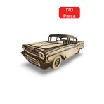 ALGWOOD 3D 1957 Chevrolet Bel Air Maketi - Ahşap Retro Araba Puzzle - 49x13x14 cm - 170 Parça