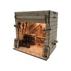 ALGWOOD Miniatür Müzik Enstrüman Dükkanı Diorama – 96 Parça Ahşap Book Nook Maket - Peri Led Dahil