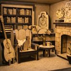AlgWood Nook Street Book Nook, Işıklı 3D Ahşap Diorama Maket, Orta Seviye, 211 Parça, 20x11x18 cm