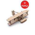 ALGWOOD Wright Kardeşler Uçağı Ahşap Maket - 21 Parça 3D Puzzle Model