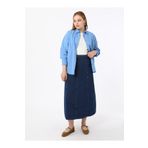ALİA Büyük Beden Kuplu Denim Etek - Koyu Mavi -