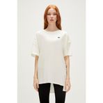 Aliana Oversize T-Shirt Marshmallow Beyaz Basic Kadın Tişört