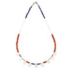 ALİBABA DOĞALTAŞ Lapis Lazuli - Ay Taşı - Akik - Rodonit - Amazonit Doğal Taş Tasarım Kolye