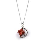ALİBABA DOĞALTAŞ Red Jasper Doğal Taş Merkaba Kolye