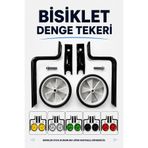 Alıç Bisiklet Denge Tekeri Seti Çocuk Bisikleti Yardımcı Denge Tekeri Metal Gövdeli Kolay Montajlı Destek Tekerleği Takımı - Maksimum 18 Inch Teker İçindir