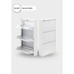 Alıç Kilitli Metal Ayakkabılık Dolabı 3 Kapaklı Duvara Monte Ergonomik Tasarım 103X50X15 cm 0.7 mm Dkp Sac ve Montaj Vidaları - Beyaz
