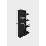 Alıç Kilitli Metal Ayakkabılık Dolabı 4 Kapaklı Duvara Monte Ergonomik Tasarım 136X50X15 cm 0.7 mm Dkp Sac ve Montaj Vidaları - Siyah