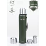 Alıç Orcamp Termos Çift Katmanlı Paslanmaz Çelik Vakumlu 1000 ml - Outdoor Kamp Seyahat Sıcak Soğuk Tutucu - 1 lt - Haki