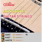 Alice A207-XL Akustik Gitar Teli (10-47 Extra Light) | Yeni Başlayanlar İçin Yumuşak Tansiyon Parmak Yormayan Yapı ve Pa
