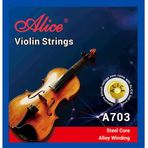 Alice A703-4 Keman Tek Teli - Sol (G) 4/4 Kemanlarla Tam Uyumlu (Eğitim - Gümüş Sarım) | Kararmaya Dayanıklı Alaşım, Güç