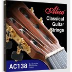 Alice Ac138-N Klasik Gitar Tel Seti - Crystal Nylon (Profesyonel - Normal Tension) | Ultra Şeffaf Kristal Naylon Tizler, Parlak Ve Keskin Ses Projeksiyonu | Ölçü: 4/4 Klasik Gitarlar İçin (6'Lı Tam Ta