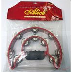 Alice Atb002 Tef Bordo Renk Çift Yarım Daire Formlu, 20 Çift Zilli Ergonomik Saplı