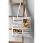 Alice In Wonderland Tasarım Bez Çanta Alışveriş Çantası, Kitap Çantası, Omuz Çantası, Tote Bag - 10D-Krem