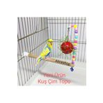 aliceshop Kafes Kuşları İçin Tünekli Kuş Çim Topu