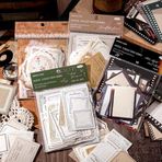 Alideco 400 adet Karalama Defteri Kağıdı Vintage Dantel Film Sınır Scrapbooking Kağıdı Günlük Malzemeleri için, Önemsiz Dergiler için Dekoratif El İşi Kağıdı (huiyixuzhang)
