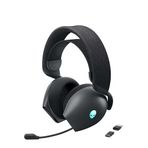 Alienware Üç modlu kablosuz oyun kulaklığı AW725H – 520-BBKK Dolby Atmos, AI gürültü bastırma, AlienFX-RGB, Tri-Mode bağlantısı, 55 saat pil ömrü Dark Side of The Moon