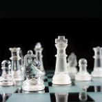 Alifa Toptan Glass Chess Cam Satranç Takımı (20 cm x 20 Cm)