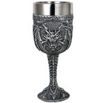 alikiki Ortaçağ Kükreyen Ejderha Şarap Kadehi - Dungeons and Dragons Fantezi Chalice Cup - İdeal Yenilik Gotik Babalar Günü Hediyesi Parti Fikri İçecek Bardağı