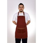 Alim Tekstil Çömlek Resim Sanat Önlüğü Master Chef Cafe Restaurant Şef Garson Kuaför Aşçı Önlüğü - 55 - 75 cm - Bordo