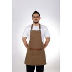 Alim Tekstil Çömlek Resim Sanat Önlüğü Master Chef Cafe Restaurant Şef Garson Kuaför Aşçı Önlüğü - 55 - 75 cm - Kahverengi