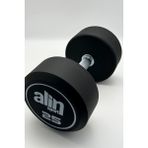 Alin Sport 25 kg Kauçuk Kaplı Profesyonel Olimpik Dumbbell ( Dambıl )- Beyaz Alin - Siyah