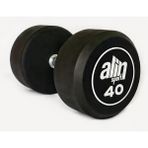 Alin Sport 40 kg Kauçuk Kaplı Profesyonel Olimpik Dumbbell ( Dambıl ) – Beyaz Alin - Siyah