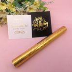 Alinacutle Metalik Transfer Folyo Kağıt Levhaları Deko Folyo Sıcak Folyo Rulo Scrapbooking Kağıt El Sanatları için, 7,60 inç Genişlik, 16,40FT Uzunluk, 1/PK (Altın Parça)