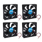Alinan 4 adet 12025 12V Fan 120x120x25mm 2-pin Kovan Rulman Fırçasız DC Soğutma Fanı 3D Yazıcı Soğutma Fanı Bilgisayar Fanı