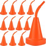 ALINK Pipetli 12'li Paket Yarış Arabası Bardakları, İnşaat Partisi Şekerleri, 10 Oz Trafik Yol Konisi Parti Bardakları Çocuklar için Araba Temalı Doğum Günü Partisi Dekorasyon Malzemeleri, Turuncu