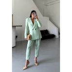 Alinn Butikk Keten Ceket - Pantolon Takım - Mint - S