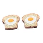 Alipis 2 Adet Magnet Yumurtalı Tost Tasarım Buzdolabı Sticker