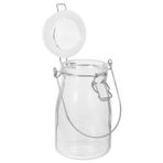 Alipis 500ml Kapaklı Cam Saklama Kavanozu Bal Kabı Meyve Suyu Şişesi Çay Sosları İçin Mini Kavanozlar Hava Geçirmez Mühürlü Kavanoz Tekrar Kullanılabilir Şık Tasarım