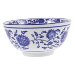 Alipis çok fonksiyonlu servis kasesi tas Çorba kasesi seramik kaseler ramen kasesi pirinç kasesi yeniden kullanılabilir salata kasesi porselen salata meyve kasesi Mavi ve beyaz porselen