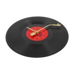 Alipis Vinil Plak Duvar Saati Vintage Banyo Saatleri Duvar Vinil Plak Saatleri Duvarlar Için Küçük Saat Oturma Odası Saati Yatak Odası Duvar Saati Dekoratif Kırmızı Plastik
