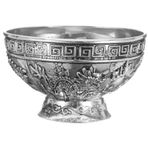 Alipis Yemek Kasesi Bardaklar Vintage Beyaz Bakır Kase Ejderha Ve Anka Kuşu Tibet Gümüş Dropshipping Ev Dekorasyonu Ibadet Kasesi