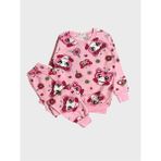 Aliş Kids Kız Çocuk Pamuklu Şardonlu Pembe Kelebek Çiçek Desenli Uzun Kollu Kışlık Pijama Takımı - 4 - 5 Yaş