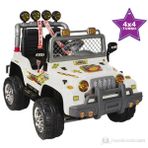 Aliş Mega Akülü Jeep / Beyaz Kumandasız
