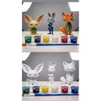ALİS WORLD Montessori Zootropolis Temalı Boyama Seti Kendin Yap Eğitici Öğretici Oyuncak