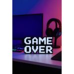 Alisa 3D Game Over Kabartmalı Logo, Bilgisayar Odası, Masaüstü, Dekoratif Logo 18X10 cm