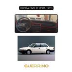 Alisevashop Honda Cıvıc Ef 1988-1991Torpido Koruma Halısı Siyah Kenar