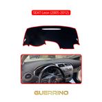Alisevashop Seat Leon (2005-2012)Torpido Koruma Halısı Kırmızı Kenar