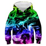 ALISISTER Üniseks 3D Kapüşonlu Çocuklar için Komik Baskılı Kazak Kapüşonlu Sweatshirt Cepler 4-16 Yaş, B-renkli Sigara, 6-8 Years