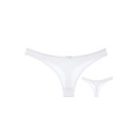 Alışveriş Meydanı 9311 Kadın Beyaz Likralı Penye Tanga (G-String) Külot