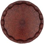 Alisveristime Osmanlı Motifli Metal Servis Tepsisi – 34,5 cm (13.6 inç) – Kahve ve Çay Sunum Tepsisi – 5 Renk Seçeneği (Kahverengi)