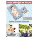ALİTA TEXTILE Bebek Bakım Örtüsü, Bebek Alt Açma Minderi, File Çanta Bölmeli, Alt Değiştirme Matı, Sıvı geçirmez