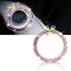 ALITTLEBYLIFE Cat Opal Elmas Motor Çalıştırma Halkası Çıkartmaları, Araba Basmalı Başlatma Düğmesi Kapağı/Çıkartması, Anahtar Ateşleme Düğmesi Bling Yüzük, Kadınlar için Köpüklü Araba İç Aksesuarları