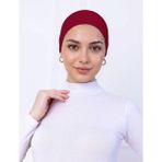Alivascarf Kaymayan Silikonlu Bandana Bone Bordo - Kadın Tesettür Dikişsiz Kaymaz Geçme - Sportif Saç Bandı - Standart