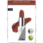 Alix Avien Uzun Süre Kalıcı Nemlendirici Pürüzsüz Etkili Yarı Mat Ruj - Satin Touch Lipstick 828 Mahogany Brown