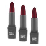 ALIX AVIEN Uzun Süre Kalıcı Yoğun Renk Veren Nemlendirici Parlak Ruj - Glossy Lipstick 322 Cranberry (3 paketi)